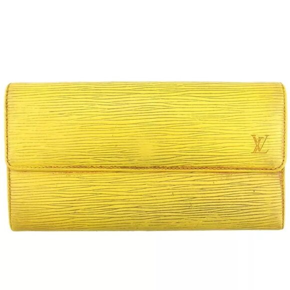 LOUIS VUITTON Long Wallet Epi Tassiri Epi Leather Authentic Used - Picture 1 of 10